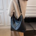 thumbnail image 3 of Bolso de hombro de color sólido de cuero retro para mujer Bolsos grandes con remaches (negro) Likrtyny Para estrenar, 3 of 9
