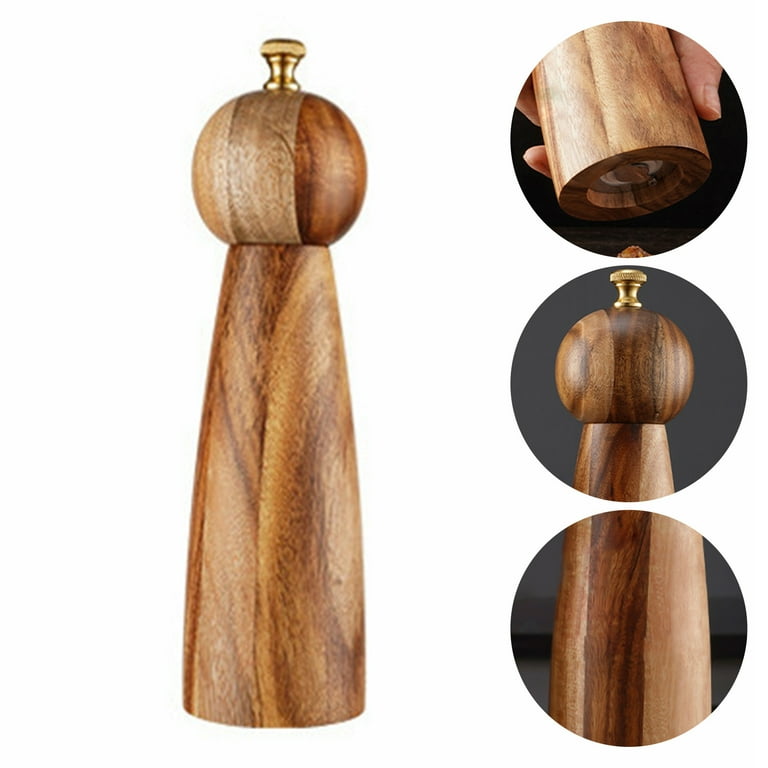 XWQ Pepper Grinder Food Grade Shatterproof Wood Multifunctional Salt  Grinder Spice Mill Machine for Home 