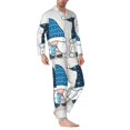thumbnail image 2 of Naloa Snow Gnome for Winter Men’s Pajamas Set - Long Sleeve Button Down Sleep Shirt and Pajama Bottoms Sleepwear Set-XX-Large, 2 of 7