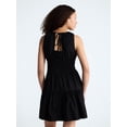 thumbnail image 3 of Free Assembly Women's and Women's Plus Smocked Cotton Drop Waist Mini Dress, Sizes XS-4X, 3 of 5