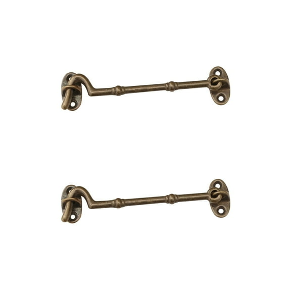 2 PCS Brass Cabin Hook Door Lock Bolt Latch Gate Heavy Duty