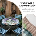 thumbnail image 5 of Purple Lavender Fitted Tablecloth with Elastic Edged, Round Table Cloth for Dining Table, Spring Daisy Butterfly Plants Watercolor Blue Waterproof Oil Proof Table Cover for Indoor Outdoor 45"-54", 5 of 8