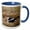 Blue/White, variant on 3drose, Avocet Sitting on Nest, 11oz Two-tone Red Mug
