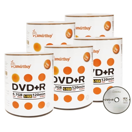 500 Pack Smartbuy 16X DVD+R DVDR 4.7GB Logo Top (Non-Printable) Data Video Blank Recordable Disc price history on PriceWatchPro