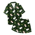 thumbnail image 7 of Bamboo Pajama Sets – Cooling Women's Lounge Sets, Eco-Friendly Sleepwear for Summer Women's Snowman Print Short Sleeve Top & Shorts Pajama Set Festive Christmas Sleepwear Ensemble, 7 of 7