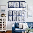 thumbnail image 2 of Nautical Navy Kitchen Curtains Sets for Windows 24 Inch Length, Blue Lighthouse Boat Compass Ocean Rod Pocket Window Treatments Tier Curtains and Valances Set for Bedroom/Bathroom, 2 of 8
