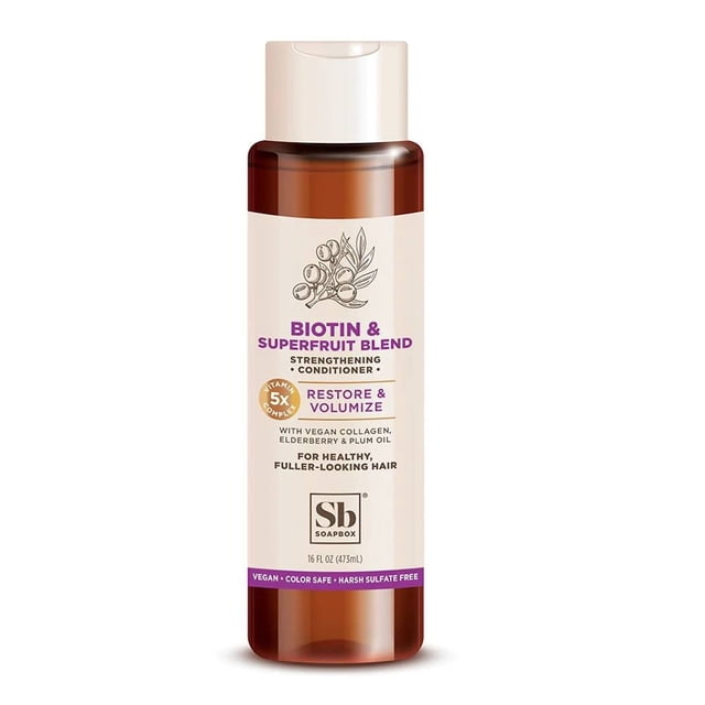 Acondicionador Soapbox Biotin and Superfruit Restore & Volumize 473 ml