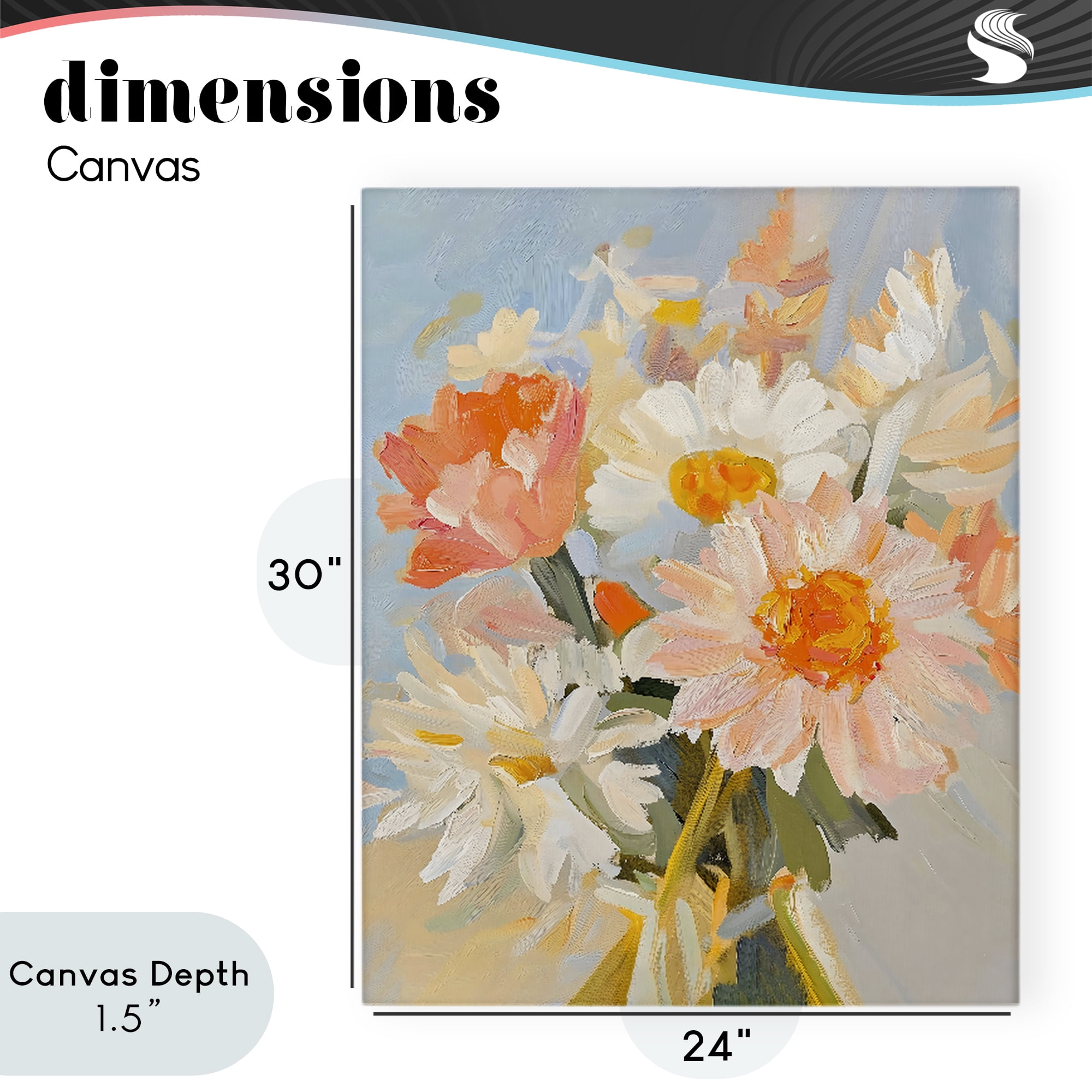 Stupell Industries Orange Spring Floral Bouquet Canvas Wall Art, design by The Prints Vibe