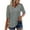 Gray, variant on Womens under $10 Plus Size T Shirts Womens T Shirts V Neck Summer Short Sleeve Cotton Tops Tees