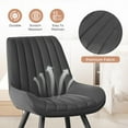 thumbnail image 5 of Daluvenix Modern Dining Chairs Set of 6, Upholstered Fabric Comfy Kitchen Dining Chairs with Metal Legs & Thick Cushions for Dining Living Room, Dark Gray, 5 of 5