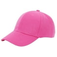 thumbnail image 3 of Hot Pink Velcro Closure Adult Unisex Baseball Cap, 3 of 7