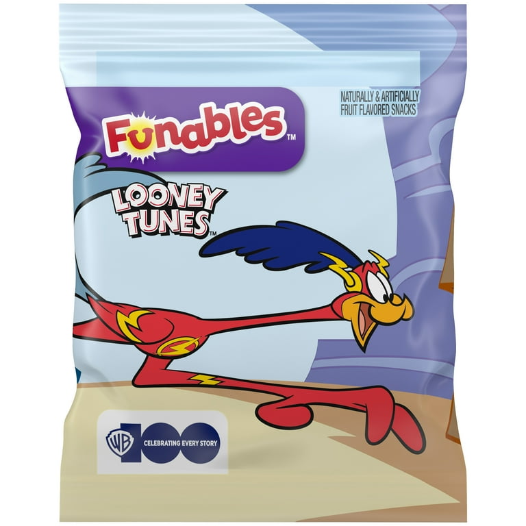 Funables Fruit Flavored Snacks, Looney Tunes, 0.8 oz, 22