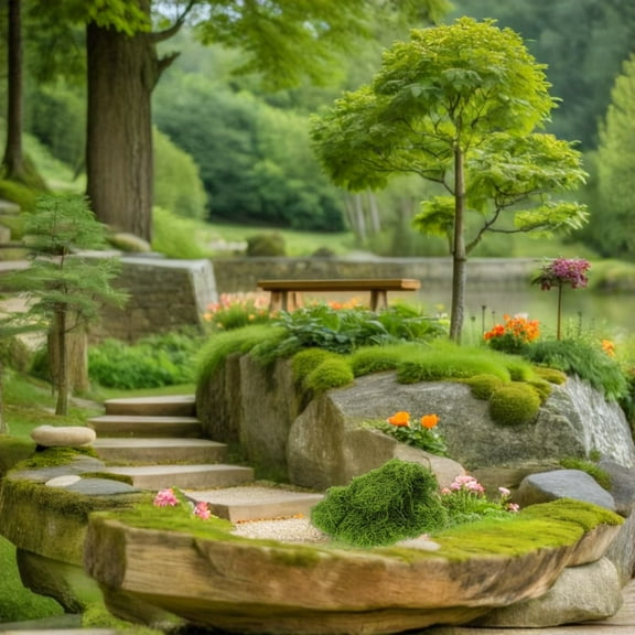 RENACLIPY 1 Pack Artificial Moss Grass Decorative Green Polyester for Indoor Home Decor and Potted Plants