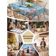 thumbnail image 5 of Blue Coastal Crab Table Cloth, Summer Beach Starfish Botanical Waterproof Tablecloth for Square Tables, Reusable Washable Fabric Table Cover for Restaurant Kitchen Dining Tables 54"x54", 5 of 6