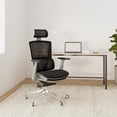 thumbnail image 2 of NOUHAUS Rewind Ergonomic Office Chair with Retractable Leg Rest, Lumbar Support, Mesh Back, 360° Swivel, Wheels, 2 of 8