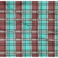 thumbnail image 4 of oneOone Cotton Poplin Twill Aqua Blue Fabric Madras Check Quilting Supplies Print Sewing Fabric By The Yard 56 Inch Wide, 4 of 4