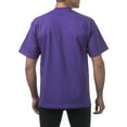 thumbnail image 2 of Pro Club Men's Heavyweight Cotton Short Sleeve Crew Neck T-Shirt,Purple,2XL, 2 of 4