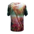 thumbnail image 3 of Birdeem Mode Femme Blouse à Manches Courtes Col en V T-Shirt Été Imprimé Tops Amples, 3 of 5