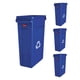 thumbnail image 1 of Cubo de reciclaje Rubbermaid Slim Jim, 87 L, azul, paquete de 4, 1 of 8