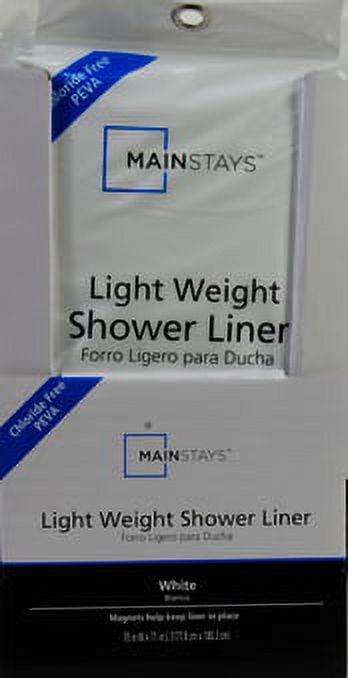Mainstays Light Weight PEVA Shower Liner Collection, 1 Each