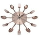 thumbnail image 4 of Reloj De Pared De Cocina, Reloj De Pared Multiusos Con Tenedor Y Cuchillo, Acero Inoxidable Extraíble 3D Para Decoración De Cocina, Decoración De Restaurante, Decoración Del, 4 of 7