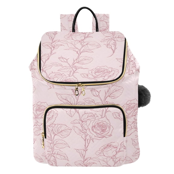 ALAZA Retro Rose Flower Travel Backpack Laptop Bag Large Capacity Daypack
