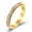 Gold, variant on Clear Cubic Zirconia Rotating Finger Ring Titanium Steel Eternity Spinner R10