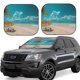 thumbnail image 1 of Fotbe Shopping Cart On Tropical Beach Juego de 2 Piezas de Parasoles para Parabrisas | Bloqueador Solar para Auto | Accesorios Plegables para Protección Solar Interior-Small, 1 of 6