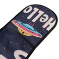 thumbnail image 4 of Yayeee Double Oven Mitt Kitchen Heat Resistant Baking 35" x7" Quilted Glove, Colorful UFO, 4 of 6