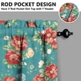 thumbnail image 5 of Kitchen Curtains and Valance Set 36 Inch Tier Pioneer Colorful Floral 3 Pieces Set Dining Room Small Curtain Drapes Cafe Curtains Valance for Home Decor Rod Pocket, 5 of 6