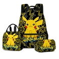 Pokemon Anime Backpacks Sets, Cartoon Animal Laptop Backpack Daypack 3D