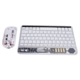 thumbnail image 1 of Keyboard Mouse Combo, Wireless PC Keyboard Quiet Ultra Slim RGB Backlight with Mouse for Tablets White,Black, 1 of 7