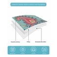thumbnail image 5 of Quilts Full Size, Red Teal Boho Botanical Soft Comforter Bedding Set for Bed, Southwestern Retro Ethnic Tribal Lightweight Quilted Bedspread with Pillow Cover(2 Pieces) for All Season, 78x90 Inch, 5 of 6