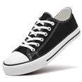 thumbnail image 2 of ZGR Womens Canvas Low Top Sneaker Lace-up Classic Casual Shoes (10 B(M) US, Black) ZGR ZGR, 2 of 2