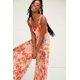 thumbnail image 2 of Cismea - Mono con Estampado Floral para Mujer, sin Mangas, Informal, con Tirantes Finos, Pantalones de Pierna Ancha（Anaranjado） Cismea falda, 2 of 2