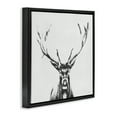 thumbnail image 4 of Stupell Industries Stag Sketch in Grey Animals Painting Black Floater Framed Canvas Art Print Wall Art, 25 x 25, 4 of 10