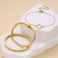 thumbnail image 4 of 3-Piece Gold Bracelet Set for Women, Stackable Four-Leaf Clover Lucky Bracelets, Stainless Steel with Zirconia, Hypoallergenic Gift for women, 4 of 5