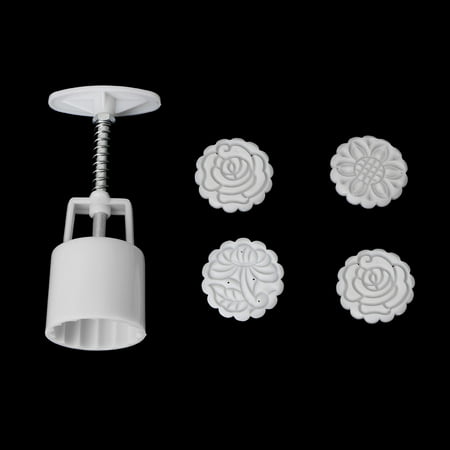 

5Pcs Stamps 50g Round Flower Moon Cake Mould Mold Pastry Mooncake Hand DIY Tool