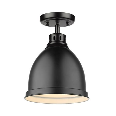 

Duncan Flush Mount in Black with a Matte Black Shade