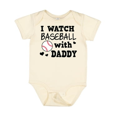 Inktastic I Watch Baseball with My Daddy Boys or Girls Baby Bodysuit