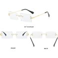 thumbnail image 2 of Gafas de sol rectangulares sin montura para mujeres y hombres, gafas ultralivianas con montura de metal, gafas cuadradas de moda con protección UV400, unisex, 2 of 4