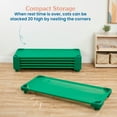 thumbnail image 5 of ECR4Kids Stackable Kiddie Cot, Ready-to-Assemble, Standard Size, Daycare Essentials, Green, 6-Pack, 5 of 9