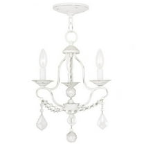 Traditional French Country Three Light Chandelier-Antique White Finish Bailey Street Home 218-Bel-1261175