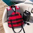 thumbnail image 6 of Adult Life Jacket Yellow 17X22X6 in Reflective Safety Vest with Adjustable Straps and Whistle for Boat Kayak Fishing Watersports, 6 of 8