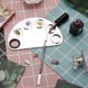 thumbnail image 3 of Paleta de mezcla de herramientas cosméticas Paleta de base Herramientas de metal Espátula cosmética de doble cabeza Suave, duradera, fácil de limpiar para lápiz labial, esmalte de uñas,, 3 of 5