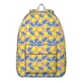 thumbnail image 1 of Yellow Citrus Fruit Print School Backpack, Cute Lemon Pattern Daypack with Fresh Summer and Retro Floral Style, 1 of 5