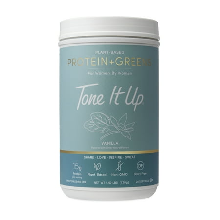 Tone It Up Plant Based Protein and Greens Powder, Vanilla, 28 servings