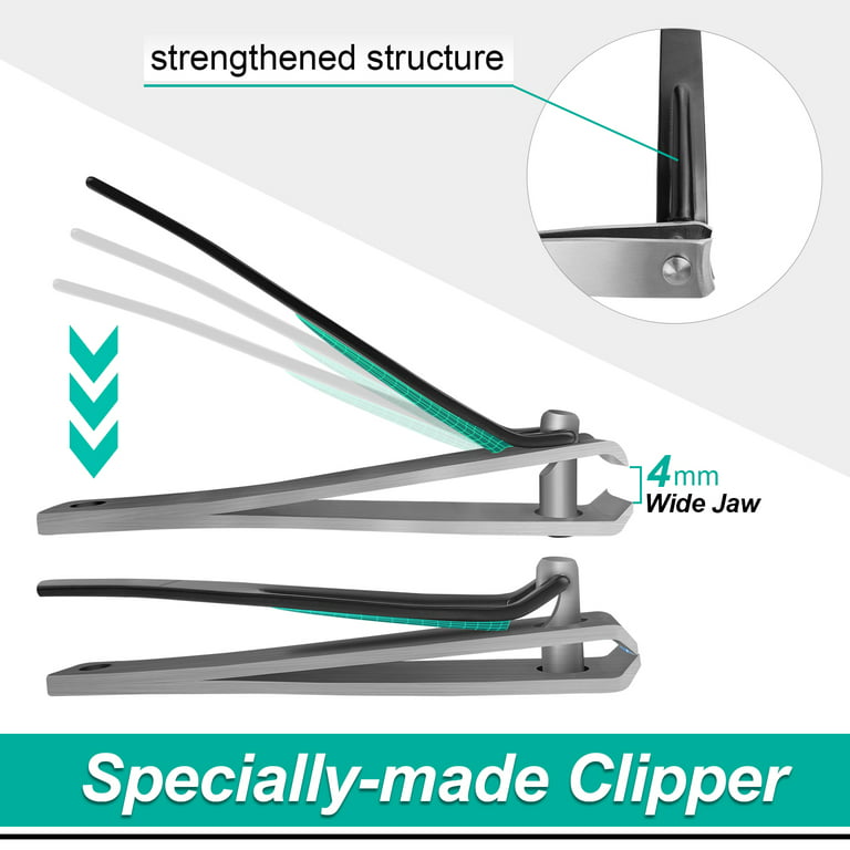 Angled Head Long Handled Toenail Clipper for Seniors Large Wide Jaw Nail  Clipper