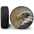 thumbnail image 2 of American Land Of Liberty Waterproof Fabric Spare Tire Cover, American Flag Tire Cover Weatherproof For Suv Rv Camper Trailer Truck 14 15 16 17 18In. Gifts For Us Independence Day, 4Th Of July, 2 of 4