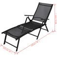 thumbnail image 6 of vidaXL Folding Sun Lounger Aluminum Black, 6 of 6